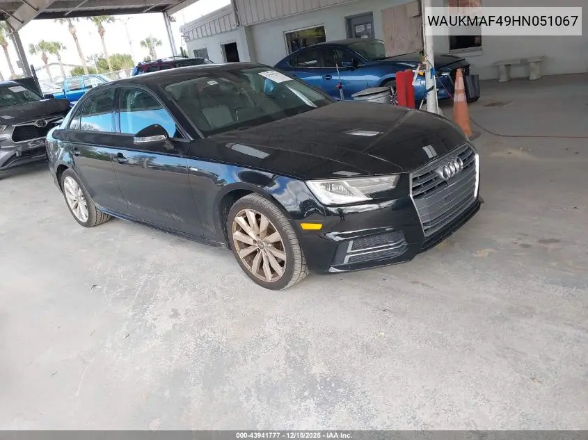 WAUKMAF49HN051067 2017 Audi A4 2.0T Season Of Audi Ultra Premium