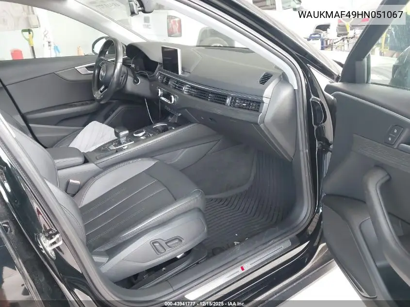 WAUKMAF49HN051067 2017 Audi A4 2.0T Season Of Audi Ultra Premium