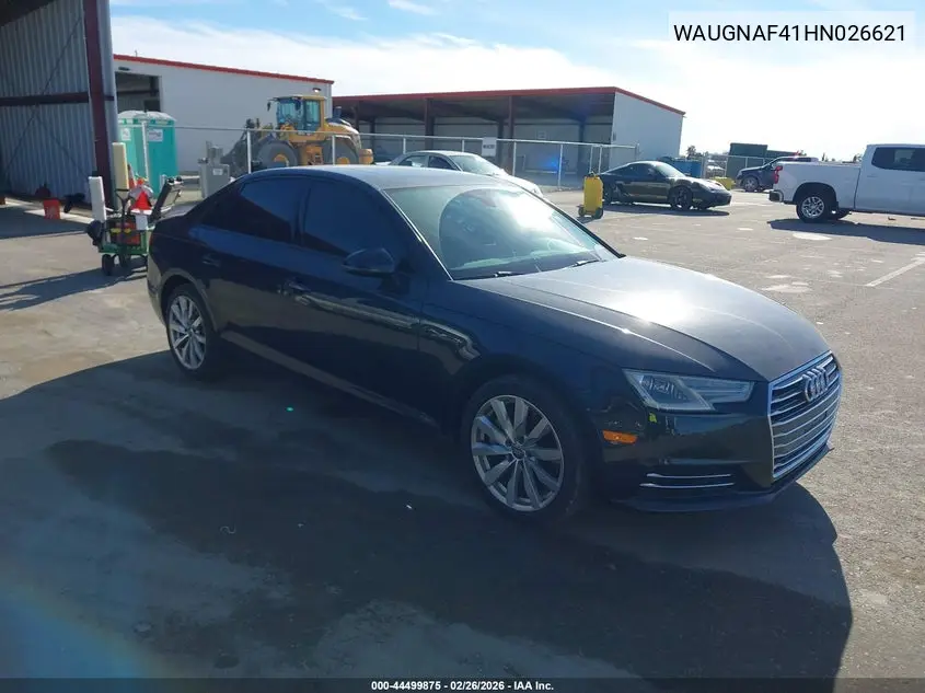WAUGNAF41HN026621 2017 Audi A4 2.0T Premium