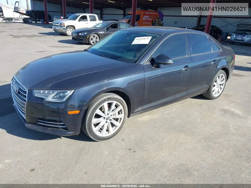 WAUGNAF41HN026621 2017 Audi A4 2.0T Premium