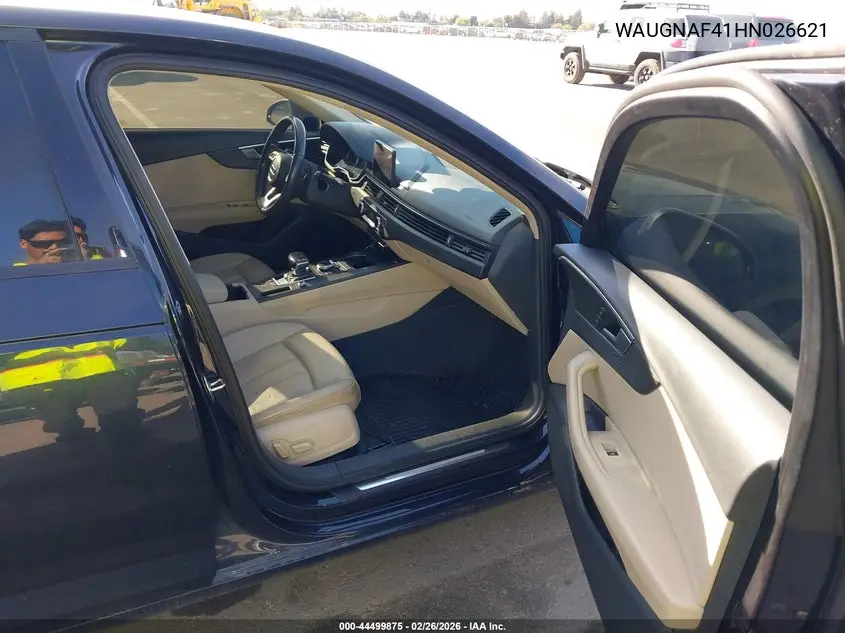 WAUGNAF41HN026621 2017 Audi A4 2.0T Premium