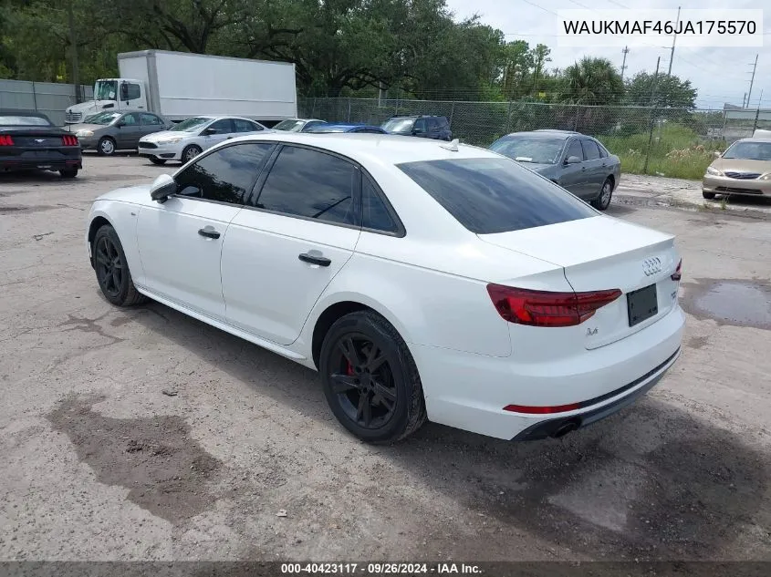 WAUKMAF46JA175570 2018 Audi A4 Premium