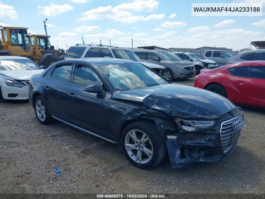 WAUKMAF44JA233188 2018 Audi A4 2.0T Tech Ultra Premium/2.0T Ultra Premium