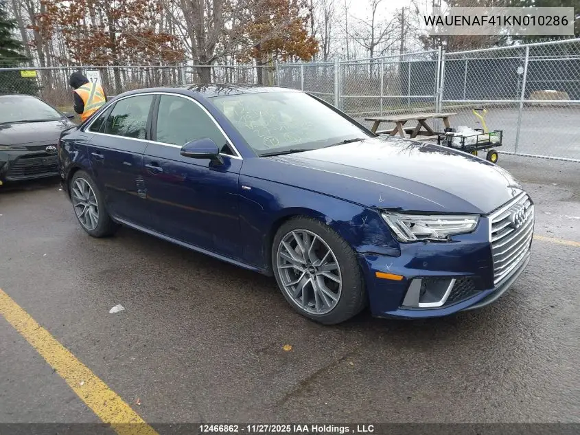 WAUENAF41KN010286 2019 Audi A4 45 Progressiv