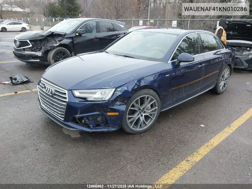 WAUENAF41KN010286 2019 Audi A4 45 Progressiv