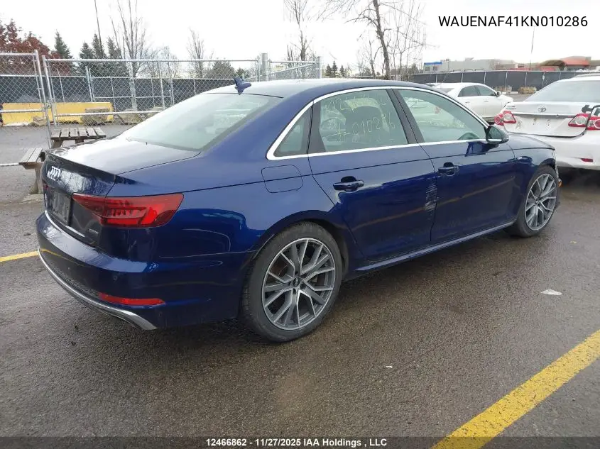 WAUENAF41KN010286 2019 Audi A4 45 Progressiv