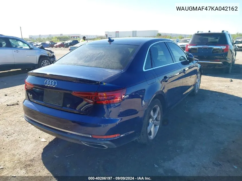 WAUGMAF47KA042162 2019 Audi A4 40 Premium/40 Titanium Premium