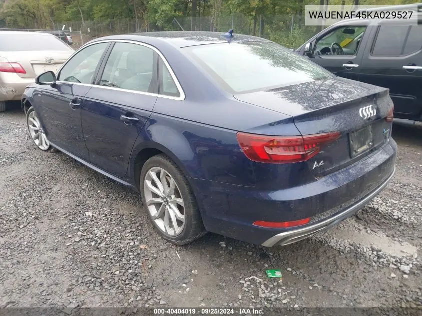 WAUENAF45KA029527 2019 Audi A4 45 Premium