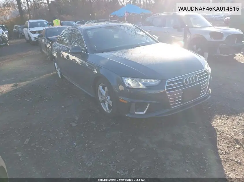 WAUDNAF46KA014515 2019 Audi A4 45 Premium