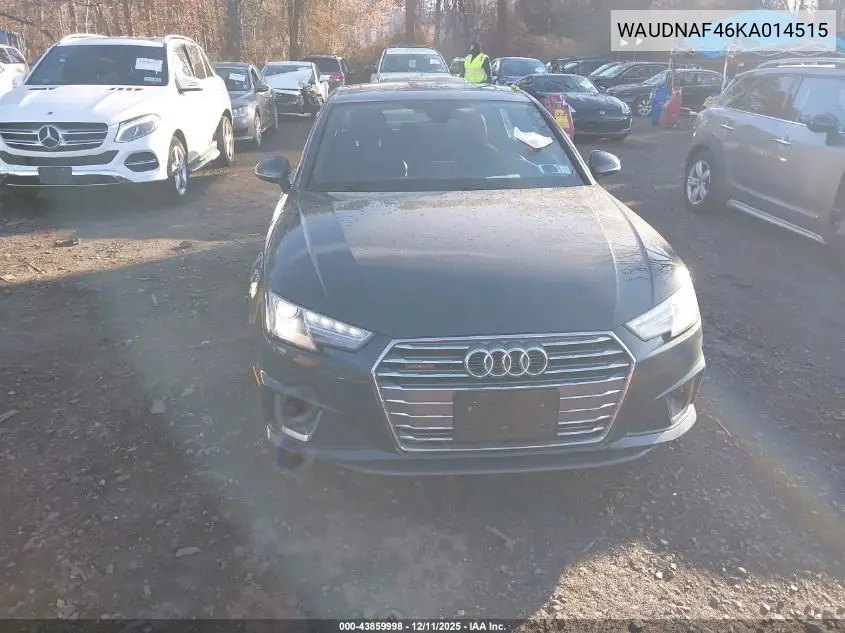 WAUDNAF46KA014515 2019 Audi A4 45 Premium