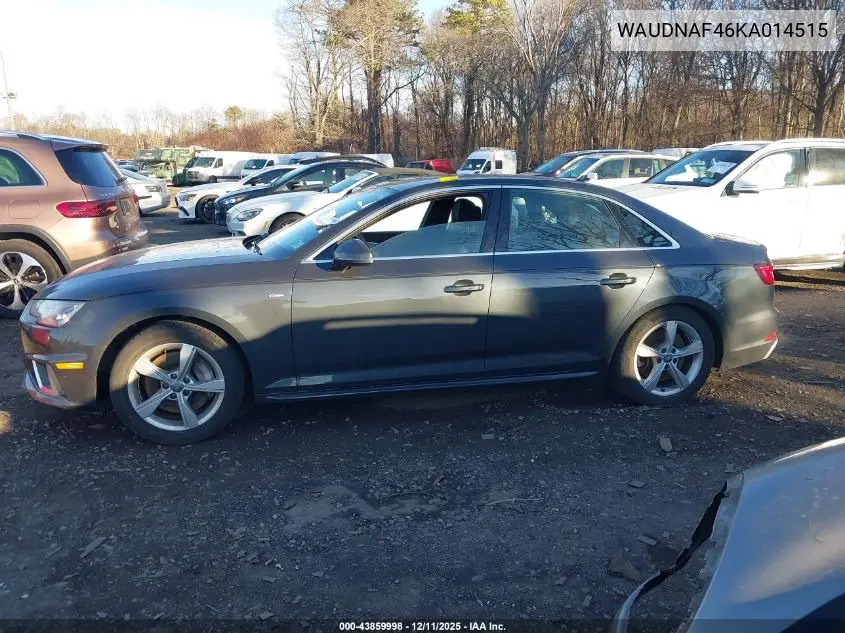 WAUDNAF46KA014515 2019 Audi A4 45 Premium