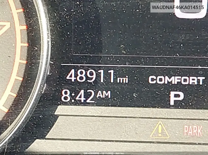 WAUDNAF46KA014515 2019 Audi A4 45 Premium