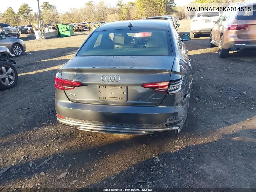 WAUDNAF46KA014515 2019 Audi A4 45 Premium