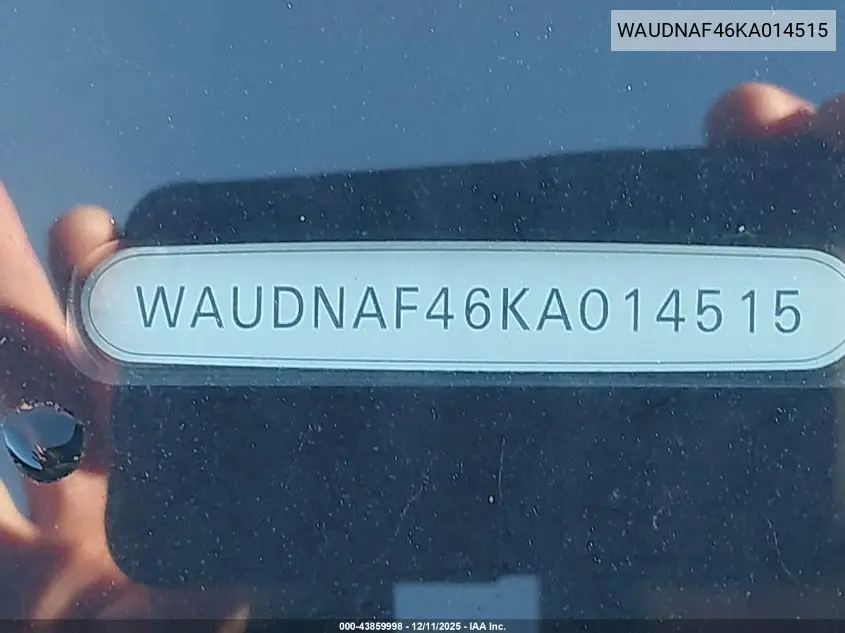 WAUDNAF46KA014515 2019 Audi A4 45 Premium