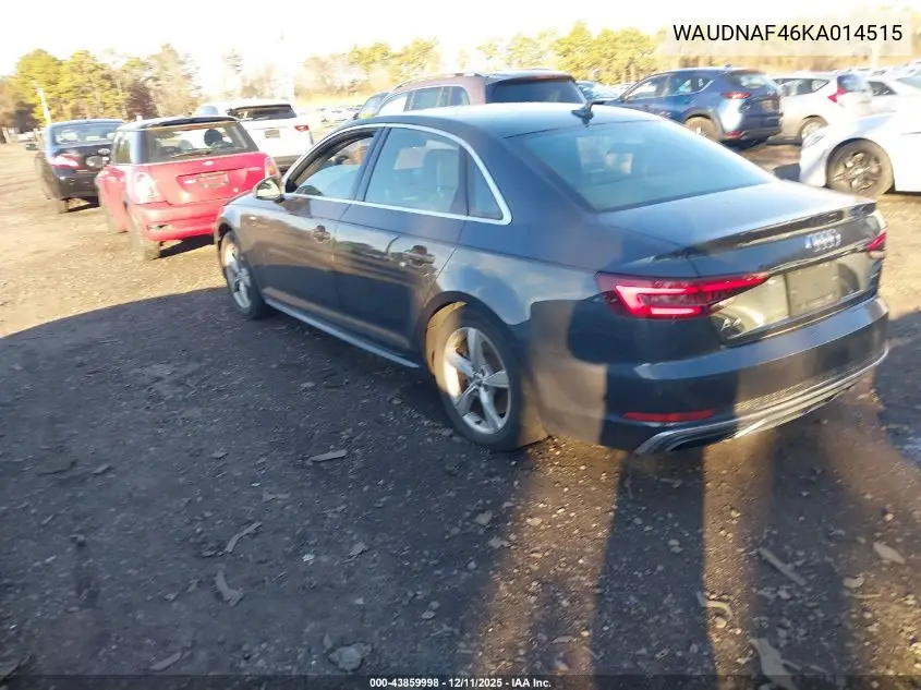 WAUDNAF46KA014515 2019 Audi A4 45 Premium