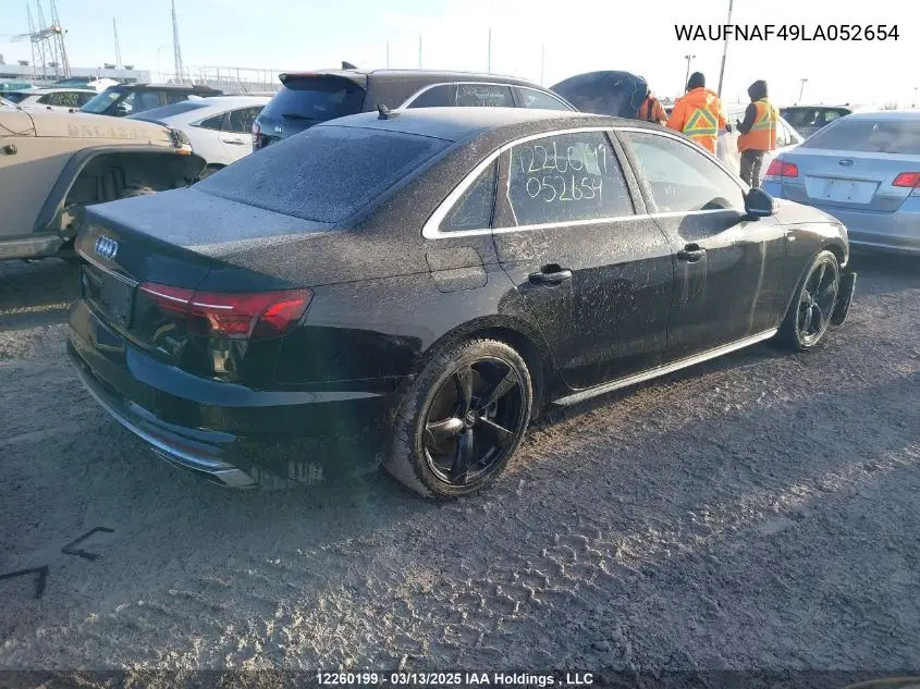WAUFNAF49LA052654 2020 Audi A4