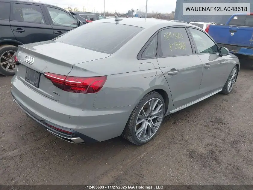 WAUENAF42LA048618 2020 Audi A4