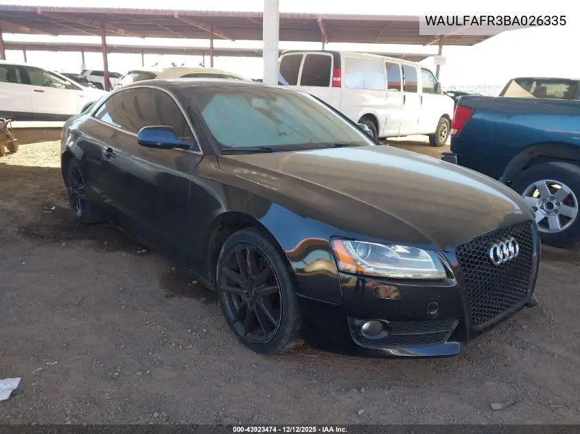 WAULFAFR3BA026335 2011 Audi A5 2.0T Premium
