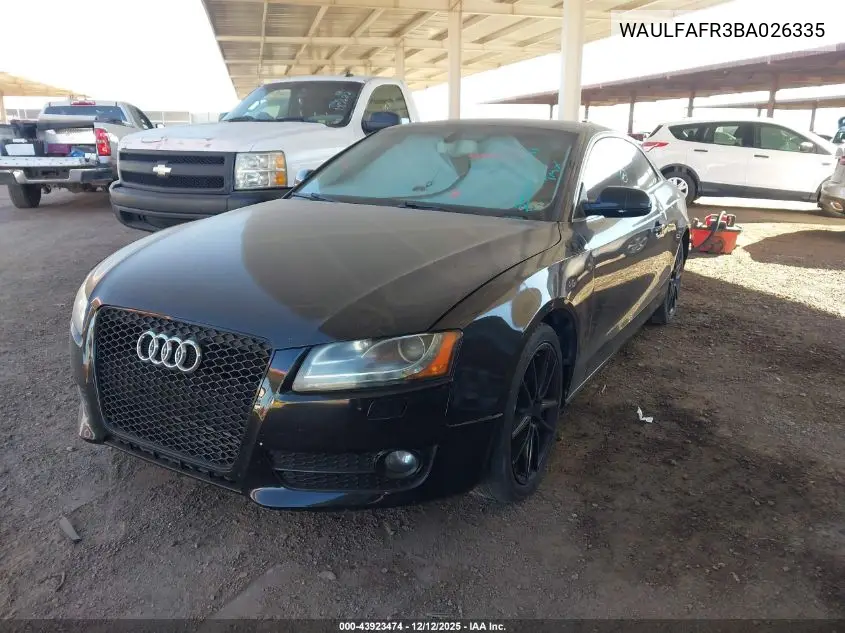WAULFAFR3BA026335 2011 Audi A5 2.0T Premium