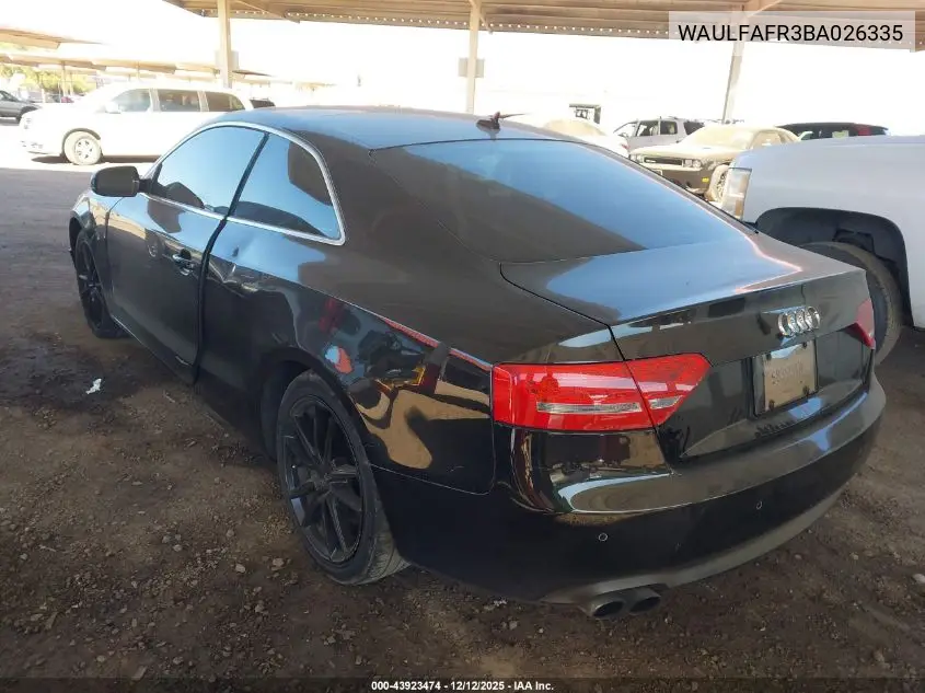 WAULFAFR3BA026335 2011 Audi A5 2.0T Premium