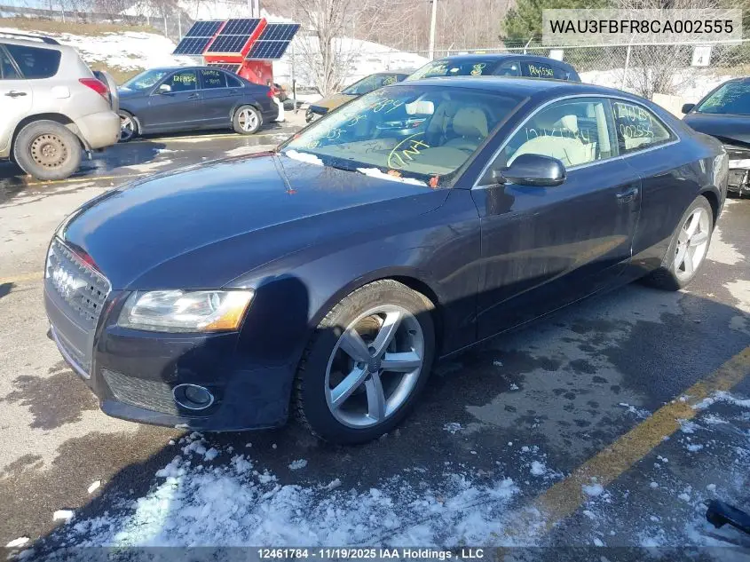 WAU3FBFR8CA002555 2012 Audi A5