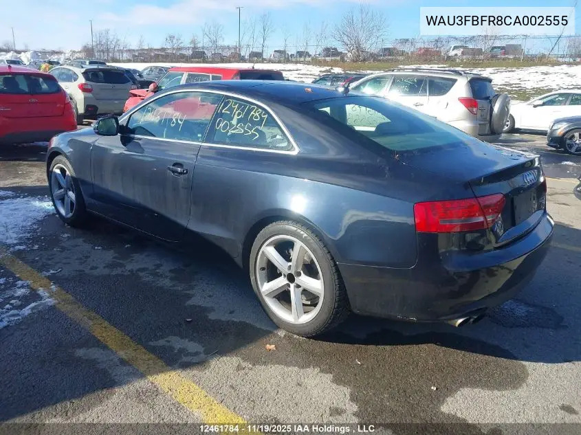 WAU3FBFR8CA002555 2012 Audi A5
