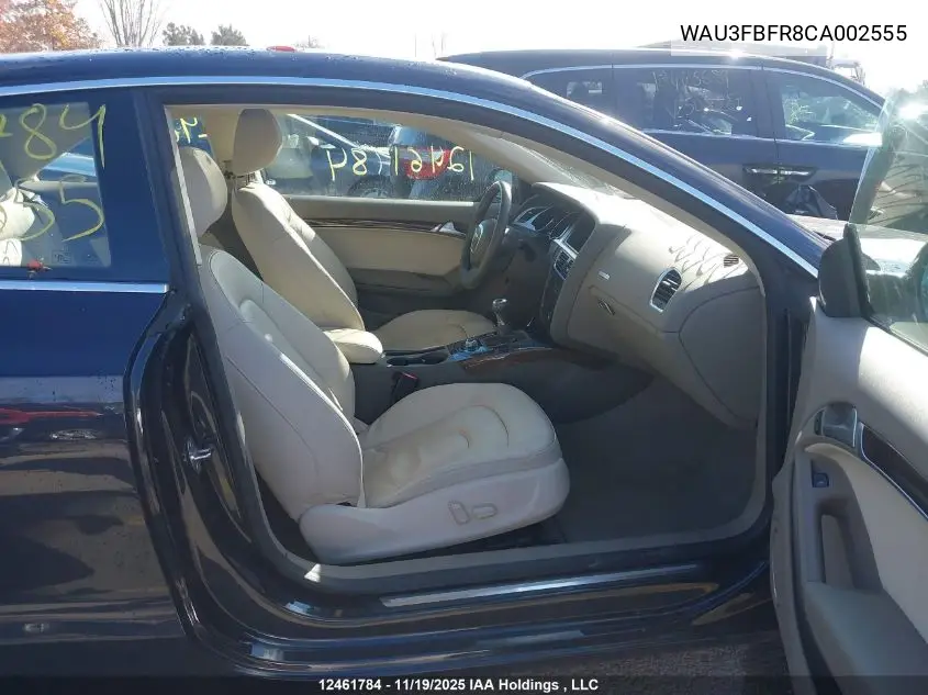 WAU3FBFR8CA002555 2012 Audi A5