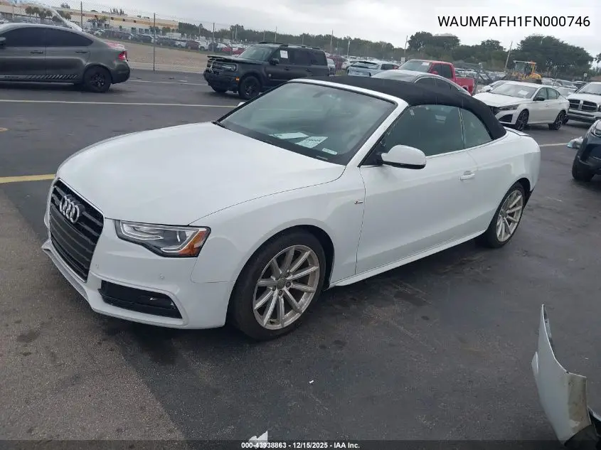 WAUMFAFH1FN000746 2015 Audi A5 2.0T Premium