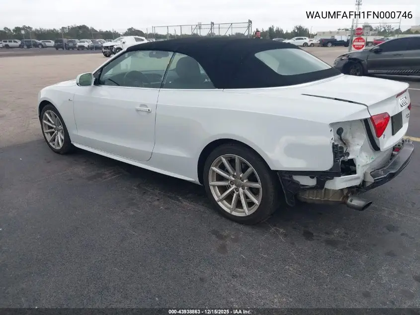 WAUMFAFH1FN000746 2015 Audi A5 2.0T Premium
