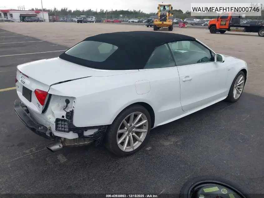 WAUMFAFH1FN000746 2015 Audi A5 2.0T Premium