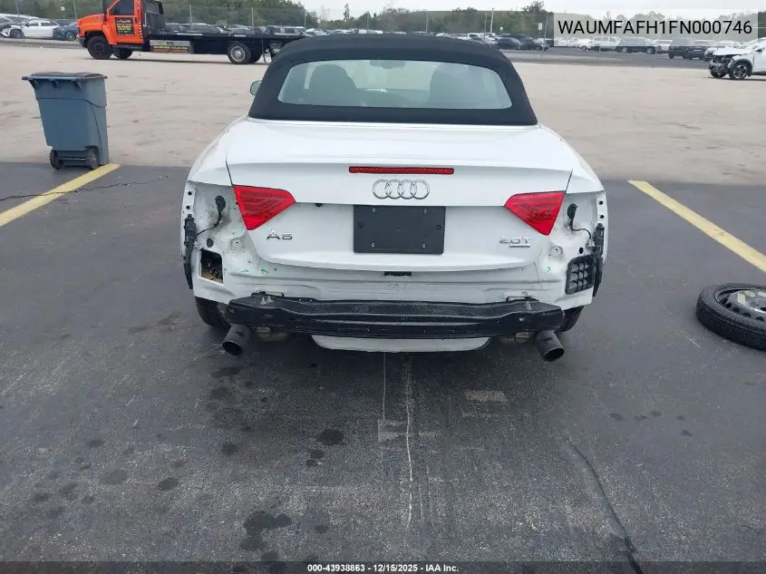 WAUMFAFH1FN000746 2015 Audi A5 2.0T Premium
