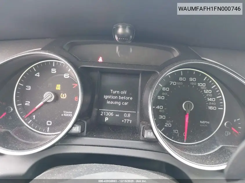 WAUMFAFH1FN000746 2015 Audi A5 2.0T Premium