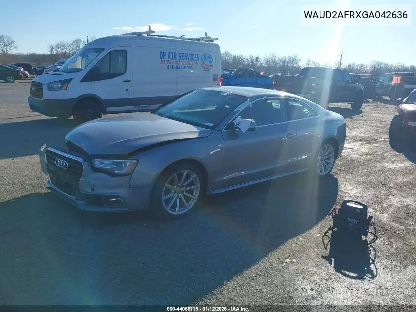 WAUD2AFRXGA042636 2016 Audi A5 2.0T Premium