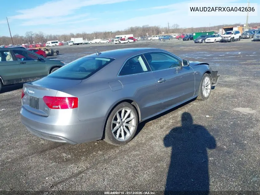WAUD2AFRXGA042636 2016 Audi A5 2.0T Premium