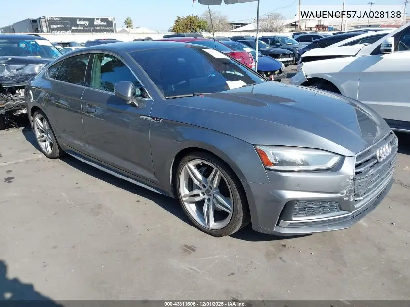 WAUENCF57JA028138 2018 Audi A5 2.0T Premium