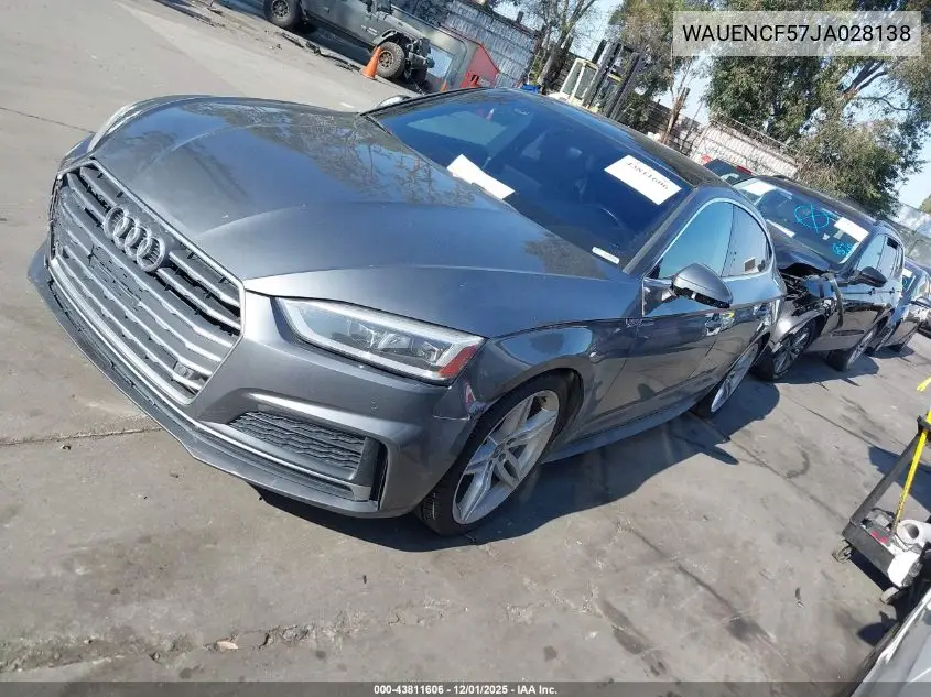 WAUENCF57JA028138 2018 Audi A5 2.0T Premium
