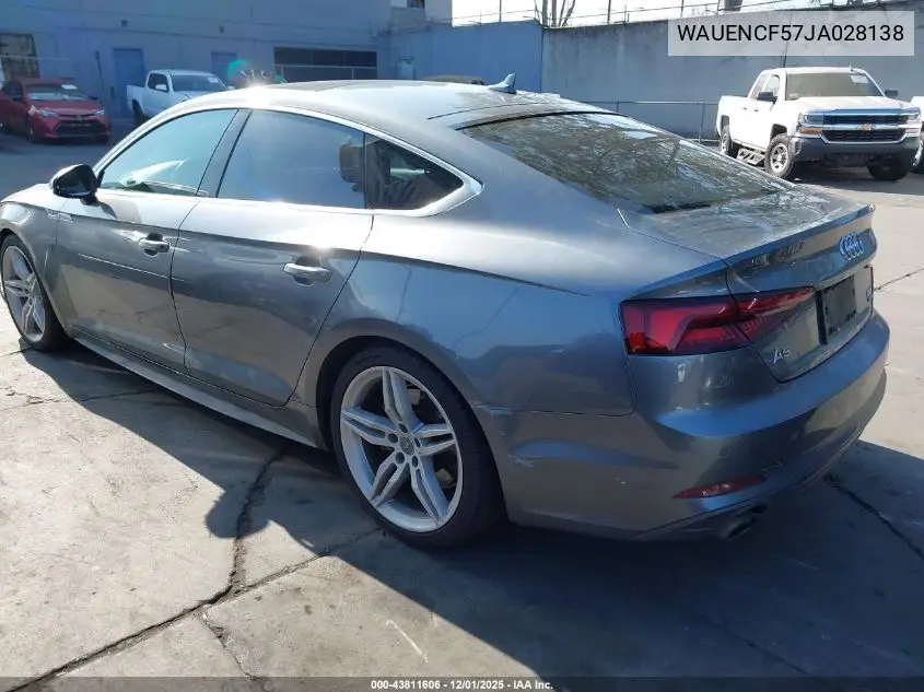 WAUENCF57JA028138 2018 Audi A5 2.0T Premium