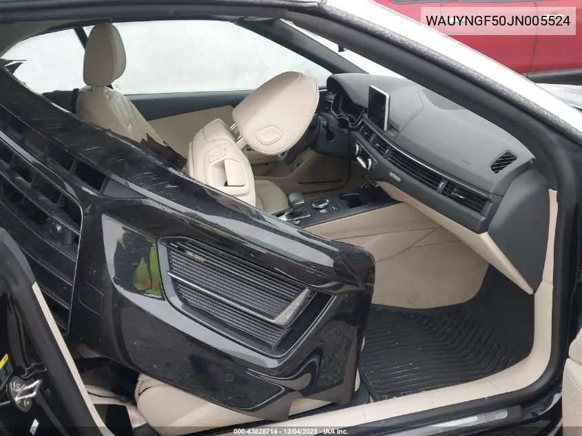 WAUYNGF50JN005524 2018 Audi A5 2.0T Premium