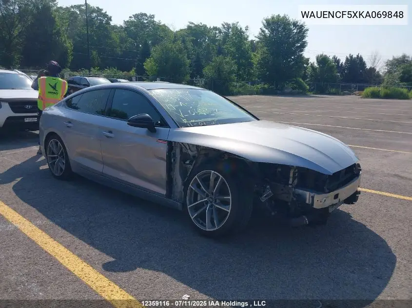 WAUENCF5XKA069848 2019 Audi A5 Sportback