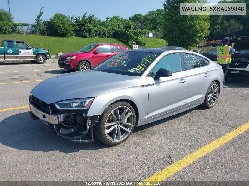 WAUENCF5XKA069848 2019 Audi A5 Sportback