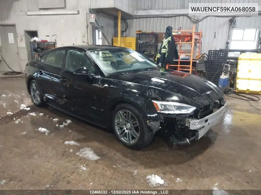 WAUENCF59KA068058 2019 Audi A5 Premium Plus S-Line