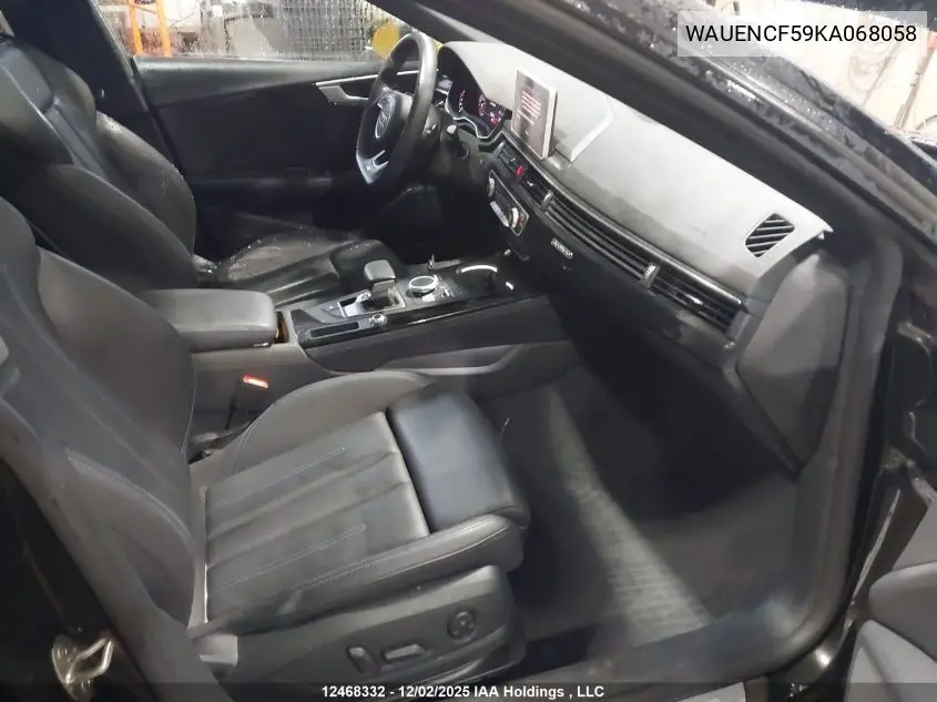 WAUENCF59KA068058 2019 Audi A5 Premium Plus S-Line