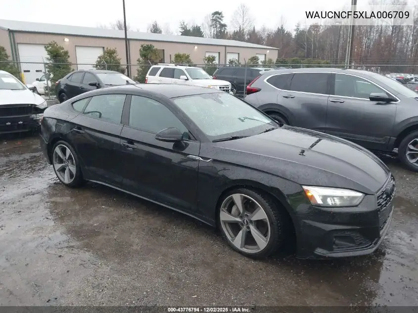 WAUCNCF5XLA006709 2020 Audi A5 Sportback Premium Plus 45 Tfsi Quattro S Tronic