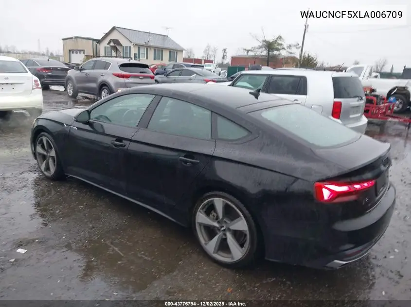 WAUCNCF5XLA006709 2020 Audi A5 Sportback Premium Plus 45 Tfsi Quattro S Tronic