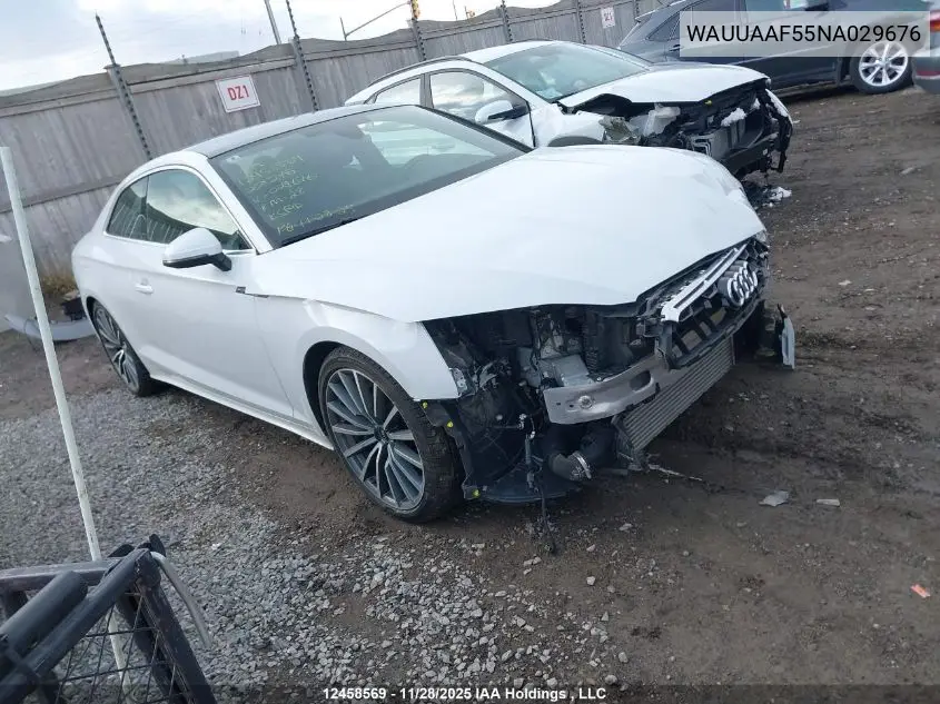 WAUUAAF55NA029676 2022 Audi A5 Prestige 45