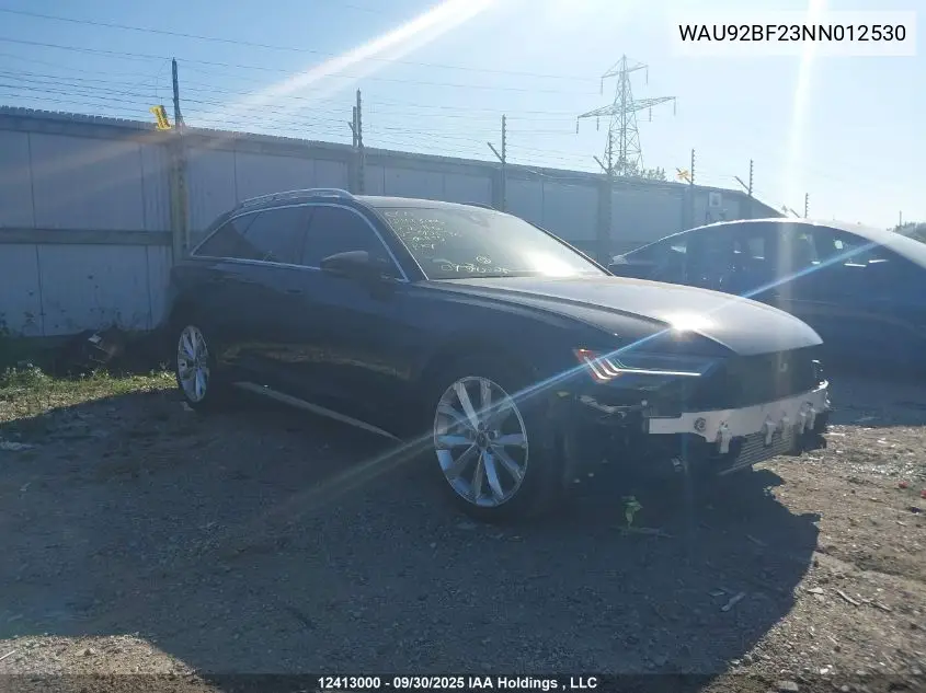 WAU92BF23NN012530 2022 Audi A6 Allroad 55 Technik