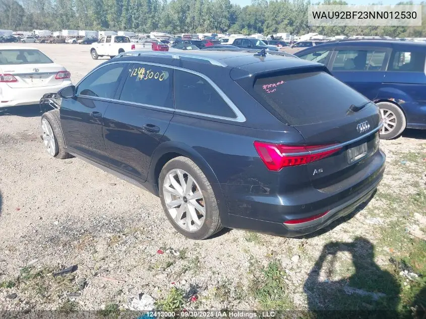 WAU92BF23NN012530 2022 Audi A6 Allroad 55 Technik