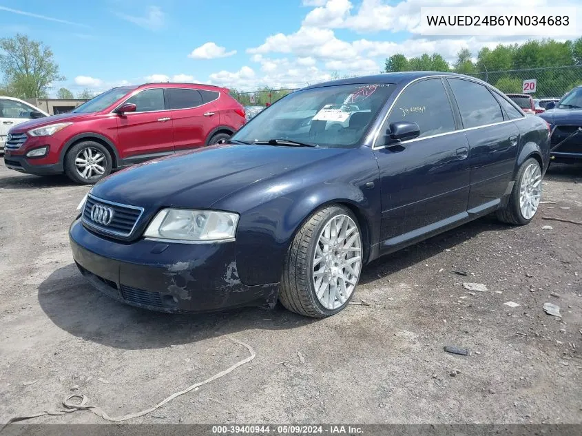 WAUED24B6YN034683 2000 Audi A6 2.7T