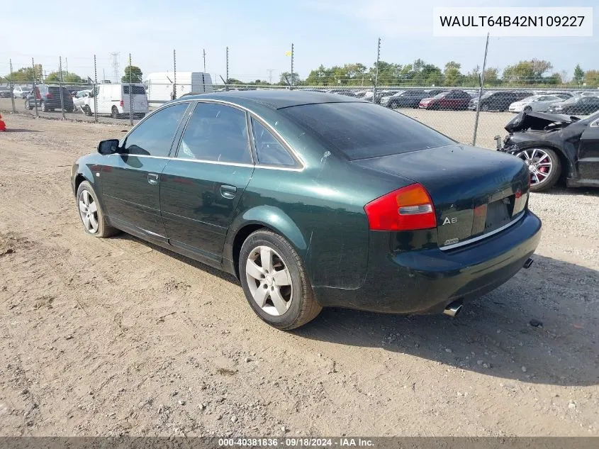 WAULT64B42N109227 2002 Audi A6 3.0L