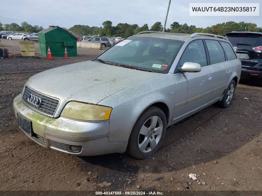 WAUVT64B23N035817 2003 Audi A6 Avant